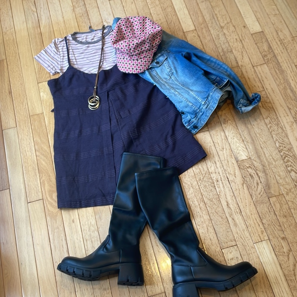 NWOT Free People deep plum romper